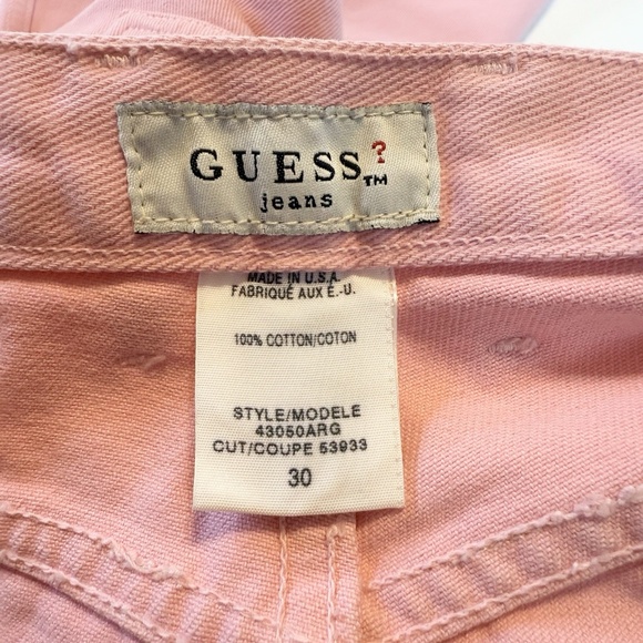 Vintage Guess High Rise Pink Jeans Women’s Size 30 Straight Leg USA 100% Cotton - Picture 13 of 15
